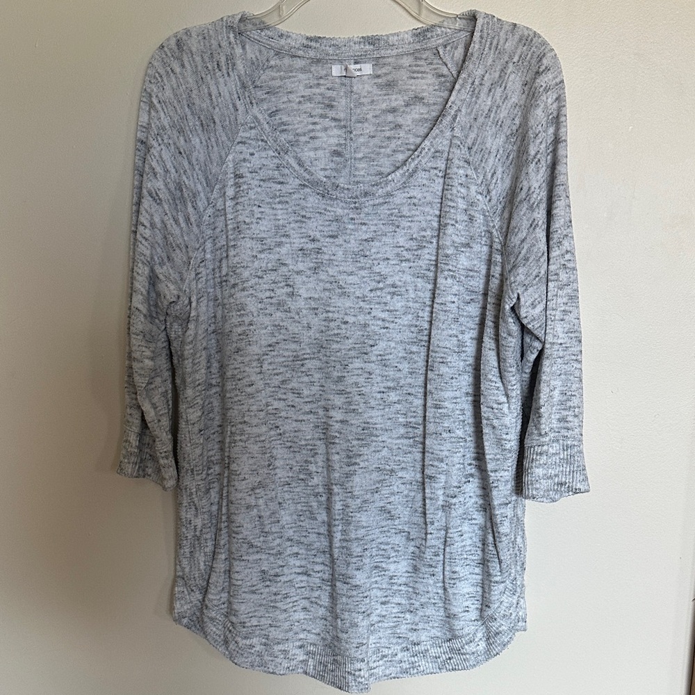Maurices Heathered Gray 3/4 Sleeve Tunic Top